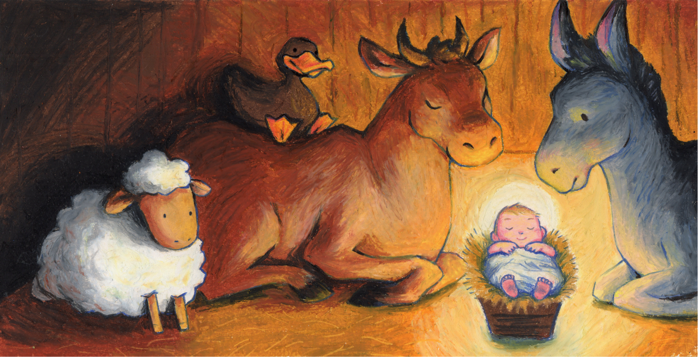 nativity scene animals