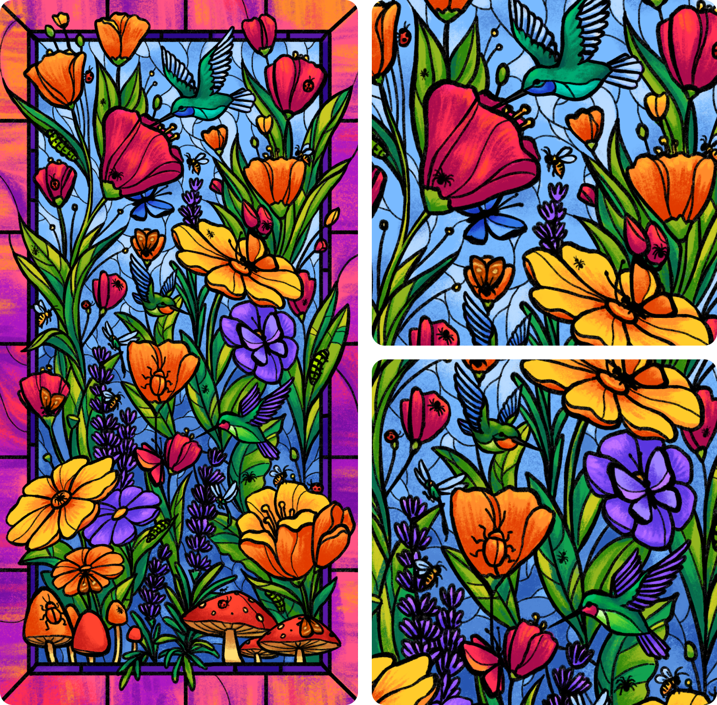 stained glass illustration